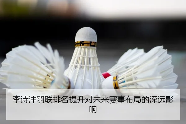 李诗沣羽联排名提升对未来赛事布局的深远影响